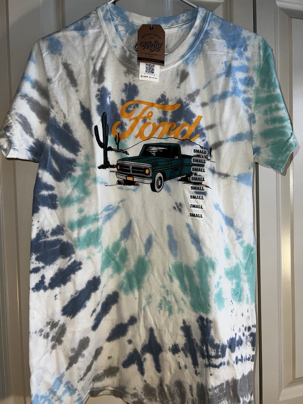 Ford Official Green Truck Tee Luv Tie Dye T- Shirt, Size Adult Small